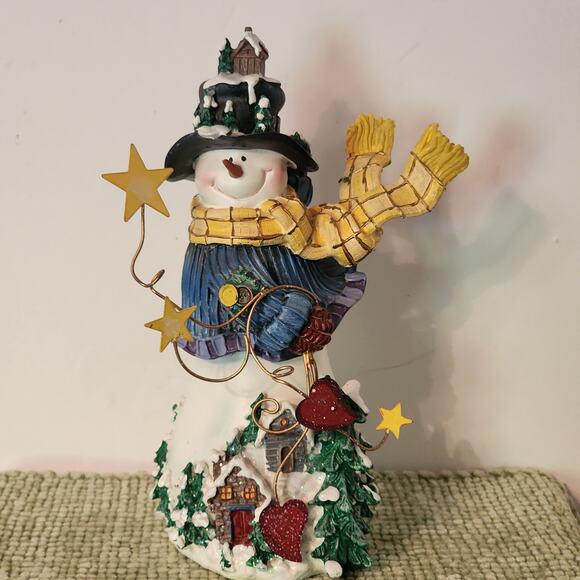 2002 Home Interiors “Let’s Celebrate” Snowman Figurine Christmas Decor - Picture 1 of 8